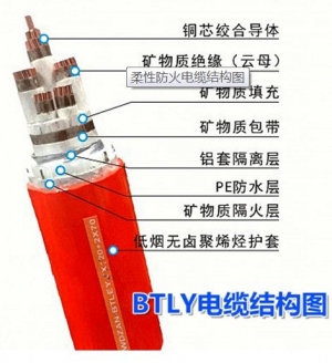 台湾NG-A(BTLY)、WDZAN-BTLY 隔离型柔性矿物绝缘电缆 防火电缆
